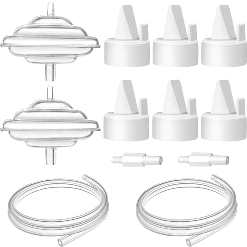 PumpMom-us Breast Pump Parts for Spectra, Duckbill Valve Tubes Backflow Protector Compatible with Spectra S1 S2 9 Plus Synergy Gold, Not Original Spectra Pump Parts