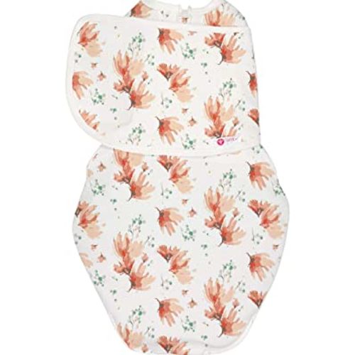 2-Way Starter Baby Swaddle, 6-14 lbs, Newborn Swaddle Sack 0-3 Months, Zip & Velcro Swaddle 0-3 Months Baby Swaddles Wrap, Hip Healthy, Infant Swaddle -Blush Blossom