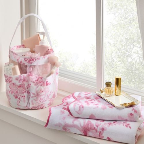 LoveShackFancy Garden Damask Towels & Shower Caddy Set