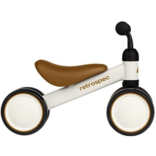 Retrospec Cricket Baby Walker Balance Bike with 4 Wheels for Ages 12-24 months - Toddler Bicycle Toy for 1 Year Old’s - Ride On Toys for Boys and Girls