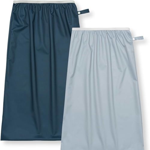 Nora's Nursery Pail Liner for Cloth Diapers - Reusable and Washable - Fits all Standard Diaper Pails - Waterproof Pail Liner with Strap for Diaper Pails & Laundry (Sea - 2 Pk)