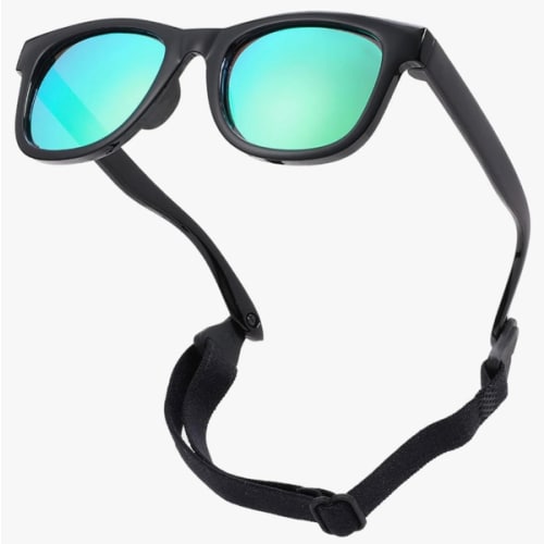 COASION Bendable Flexible Polarized Newborn Baby Sunglasses with Strap for Infant Boys Girls Age 0-12 Months CA8042