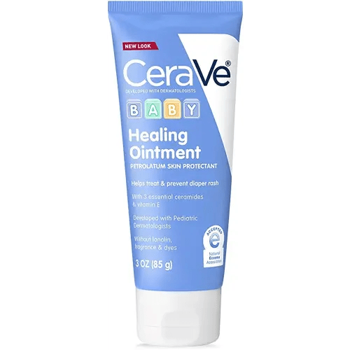 CeraVe Diaper Rash Cream | Baby Healing Ointment for Extra Dry, Cracked Skin | Diaper Cream with Ceramides & Vitamin E | Lanolin, Fragrance, Paraben, Dye, Phthalates & Sulfate Free | 3 Ounce