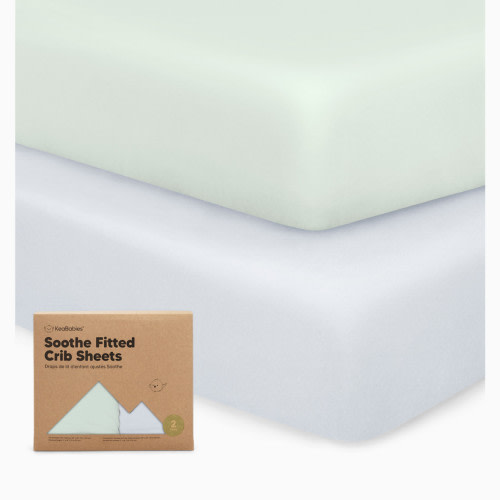 KeaBabies Soothe Fitted Crib Sheets - Cove, 2
