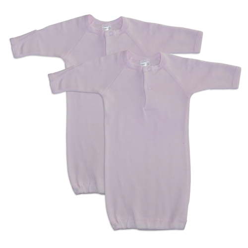 Bambini Preemie Solid Blue Gowns, 2pk (Baby Girls)