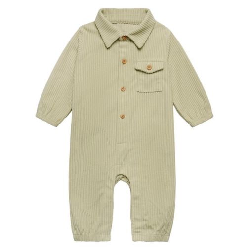 Modern Moments™ By Gerber Baby Boys' Corduroy Romper, Light Brown, 6-9 Months