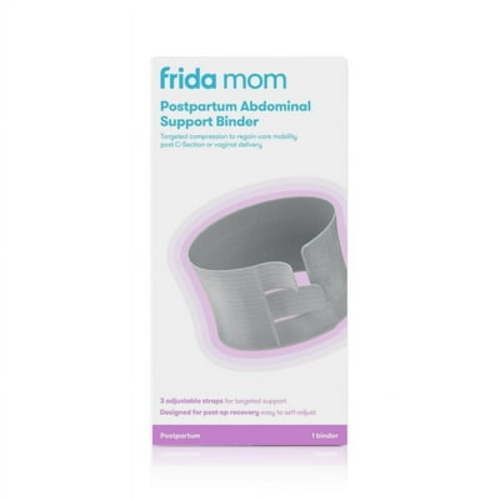 Frida Mom Postpartum Pregnancy Support Belt, Adjustable Abdominal Binder, Grey