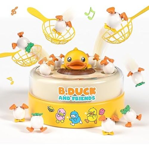 B.Duck Catch and Bounce Games Toys for Kids 3-5, B.Duck Board Games with 3 Nets for Kids 4-6, Birthday Gifts for Toddler Boys Girls 3 4 5 6 Years Old