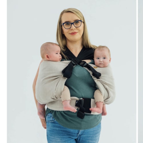 LennyTwin - Peanut Butter - Twin Carrier & Hip Sling | Mama & Roo's