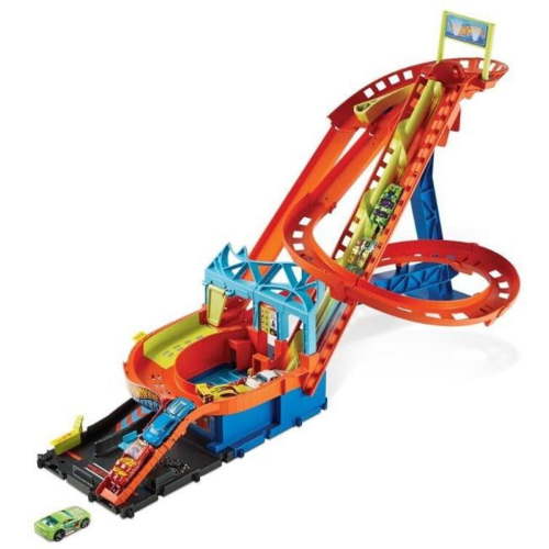 Hot Wheels City Roller Coaster Rally Diecast Car Playset