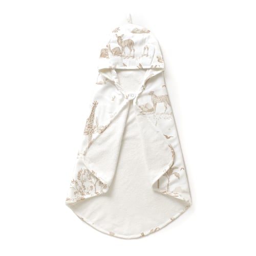 Organic Baby Hooded Towel - Safari