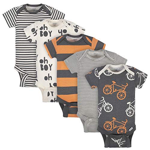 Grow by Gerber baby-boys 5-pack Short-sleeve Onesies Bodysuits