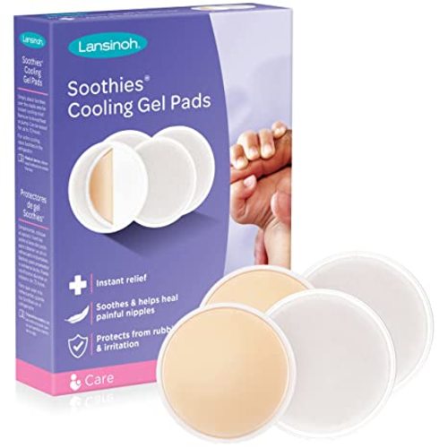 Lansinoh Soothies Breast Gel Pads for Breastfeeding and Nipple Relief, 4 Pads