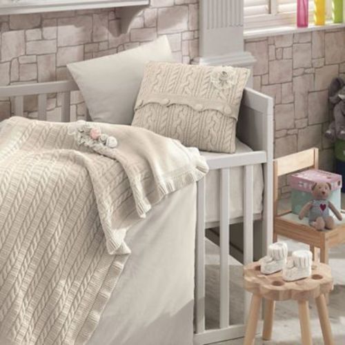Nipperland® Rose Garden 6-Piece Crib Bedding Set in Beige - BEIGE - CRIB SET
