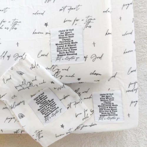 God's Words Crib & Changing Pad Sheet Set – AmorClothingCo.