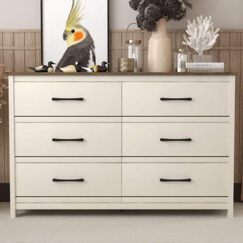 Aubarta 47.2" W 6 Drawer Dresser