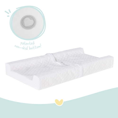 Regalo Baby Basics Infant Foam Changing Pad, White, Water Resistant, Safety Buckle