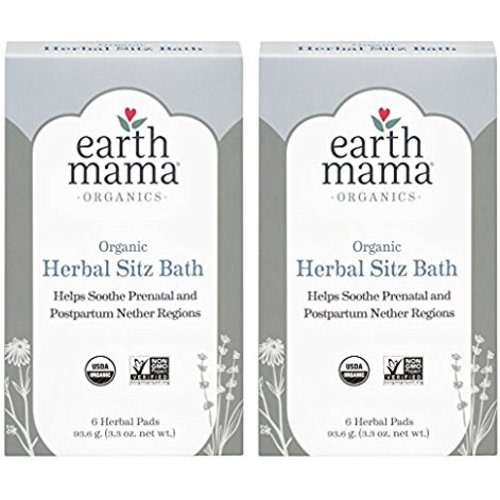 Organic Herbal Sitz Bath by Earth Mama | Soothing Soak for Pregnancy and Postpartum Care, 6-Count (2-Pack)