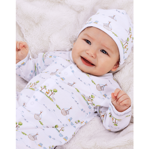 Blue Noah's Print Footie