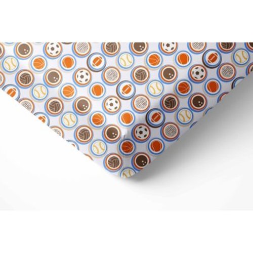 Bacati Mod Sports Printed Crib Sheet Wrapper