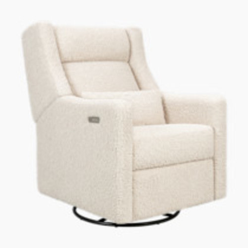 Kiwi Plus Recliner & Glider w/ Adjustable Headrest – Almond Teddy Loop By Babyletto