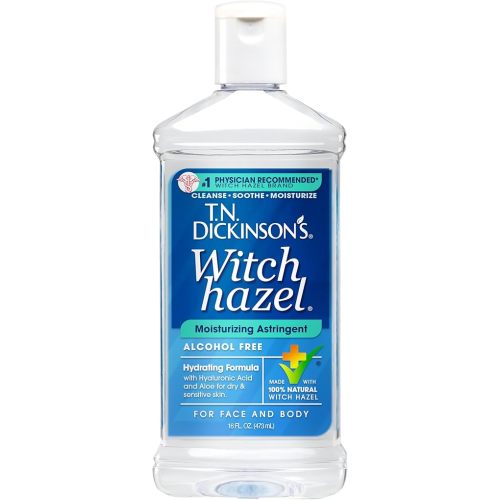 T.N. Dickinson's Witch Hazel Alcohol-Free Moisturizing Astringent, Made with 100% Natural Witch Hazel 16 oz