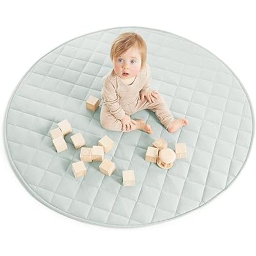 Stylish Baby Play Mat - Soft Cotton Crawling Mat Creates a Great Play Gym Area for Your Baby Boy or Girl - The Perfect Foldable Tummy Time Floor Playmat That Fits Nicely with Any Kids Playroom Decor