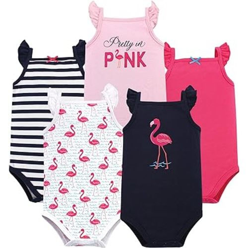 Hudson Baby Unisex Baby Cotton Sleeveless Bodysuits