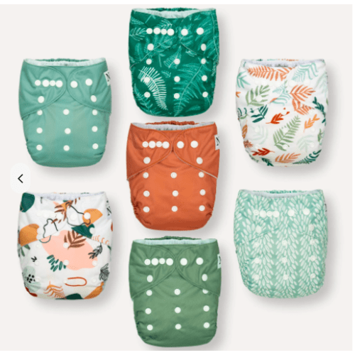 Reusable Cloth Diapers (7 pack) - Oasis