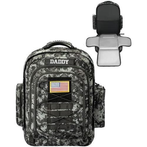 kcross Dad Diaper Bag for Men with Changing Pad, Large Dad Diaper Bags for Baby, Baby Backpack Bag for Traveling