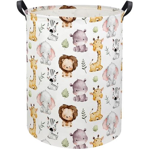 Animal Baby Laundry Basket Kids Hamper Animal Toy Storage Bin for Boys Room Decor Baby Nursery Hamper Gift Baskets for Bedroom Bathroom(Lovely Animal)