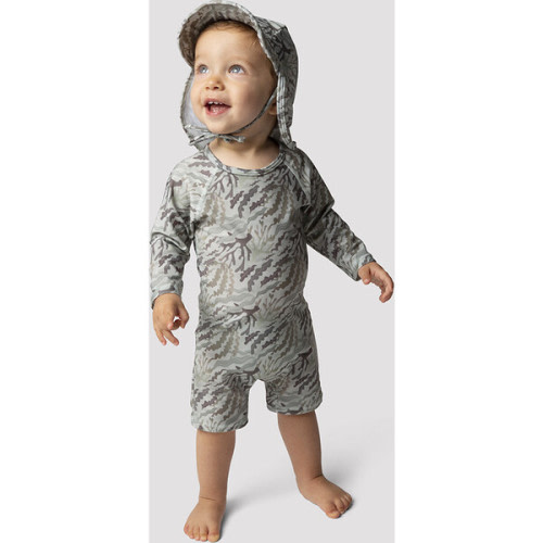 Goldie One Piece Swimsuit, Print Seaweed Camo - Mini A Ture | Maisonette