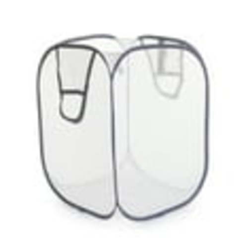 Mainstays Jumbo Mesh Pop-Up Laundry Hamper, Holds 4 Loads, White
