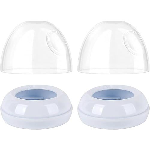 2-Pack Philips Avent Baby Bottle Lids and Rings - Replacement Screw Rings for Avent Natural Plastic and Glass Bottles