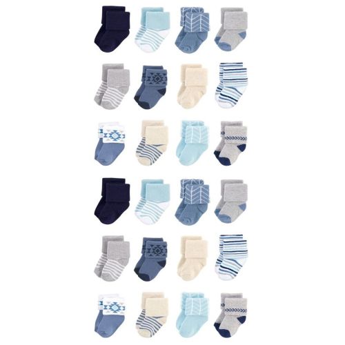 Hudson Baby Cotton Rich Baby Terry Socks 24-Pack