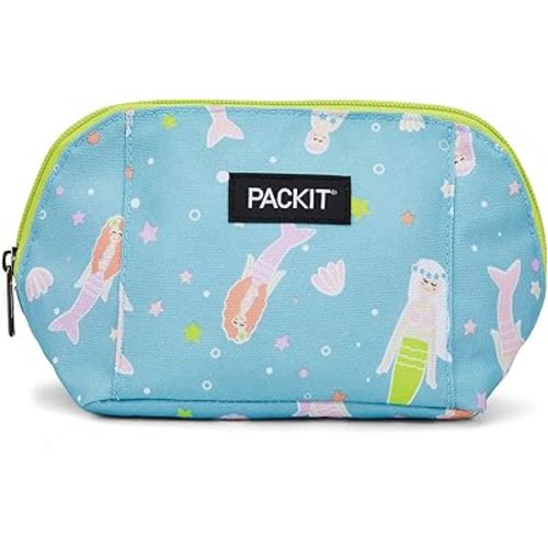 PackIt Freezable Snack Bag, Gray Fog, Built with EcoFreeze® Technology, Foldable, Reusable, Zip Closure, Designed For Keeping Snakcs Fresh On the Go, and Adults of all Ages