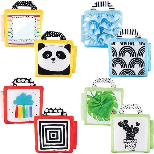 Sassy Reversible Soft Sensory Activity Panels, 4Count, Ages 0+ Months