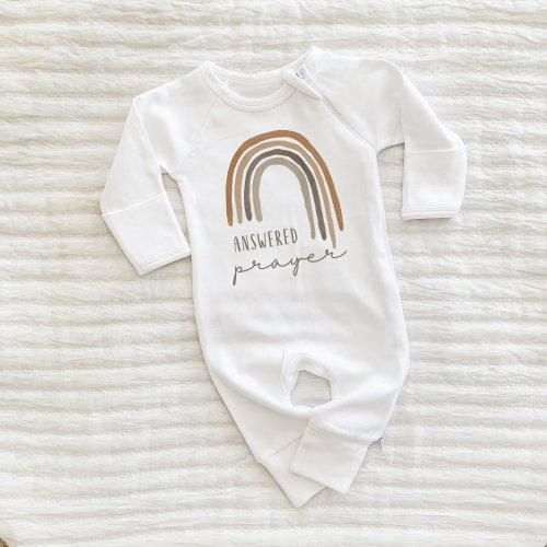 Answered Prayer baby, Rainbow Baby Bodysuit, Scandinavian Rainbow, Gift, Baby Shower Gift, New Baby, Baby Apparel, Hipster, Gender Neutral