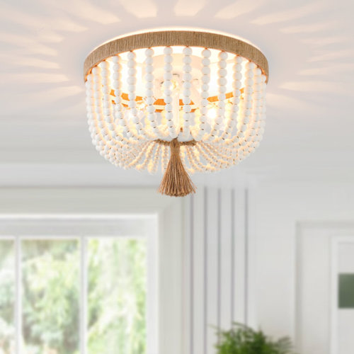 Diomede Solid Wood Flush Mount Lighting