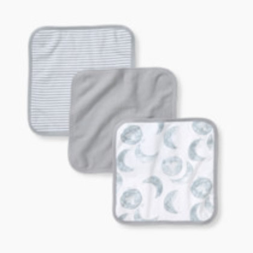 Burt's Bees Baby Organic Washcloth (3 Pack) - Hello Moon Grey