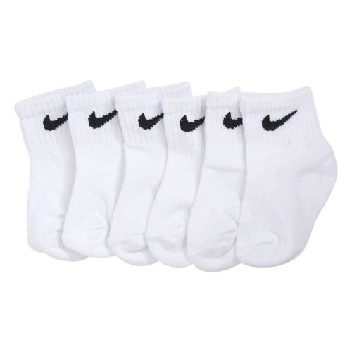 Nike Newborn Baby Socks White/Black 6 Pairs, Size