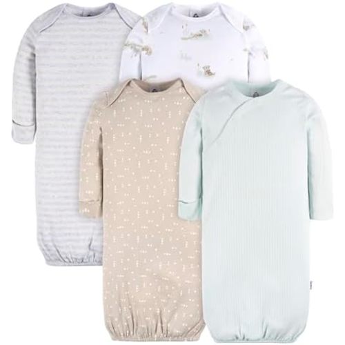 Gerber Baby Boy and Girls 4-Pack Sleeper Gown