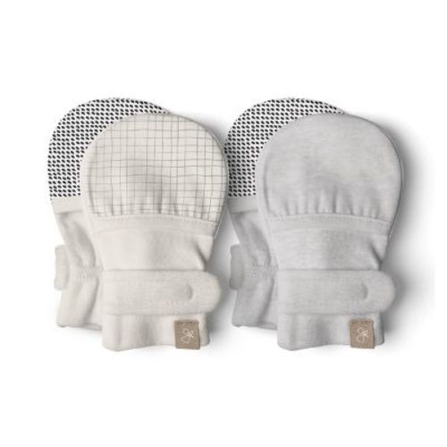 Goumi Stay On Baby Mitts - Cloud 3-6m