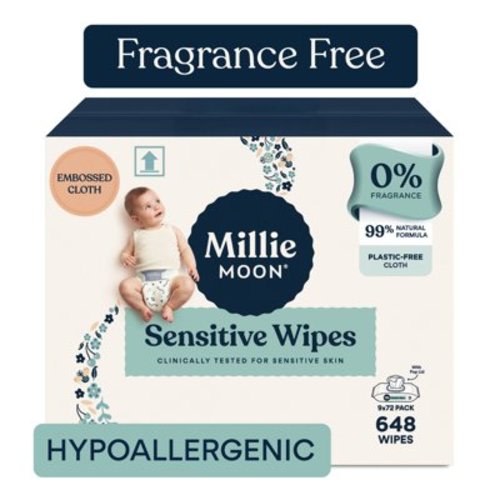 Millie Moon Sensitive Wipes, 648 Count