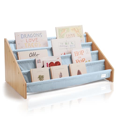 ZICOTO Decorative Nursery Bookshelves for Kids – Easy-to-Install Wall Shelves – Beautiful Organizer for Baby's Bedroom and Playroom Decor