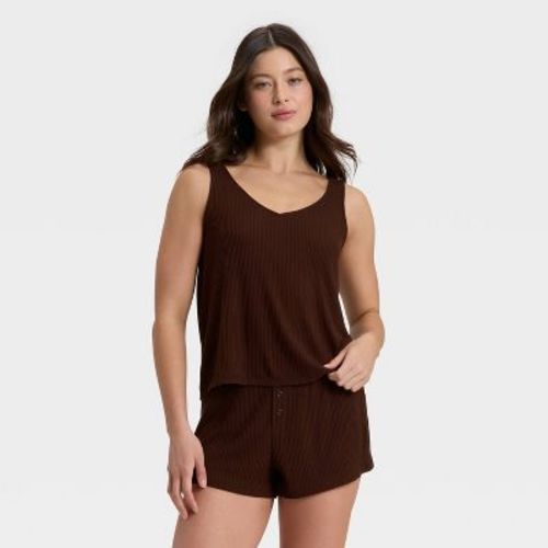 Women's Cozy Ribbed Pajama Tank Top - Auden™