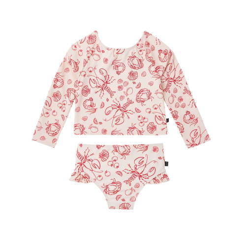 Modern Moments by Gerber Baby and Toddler Girl Keyhole Rashguard Set, 2-Piece, Sizes 0/3M-5T