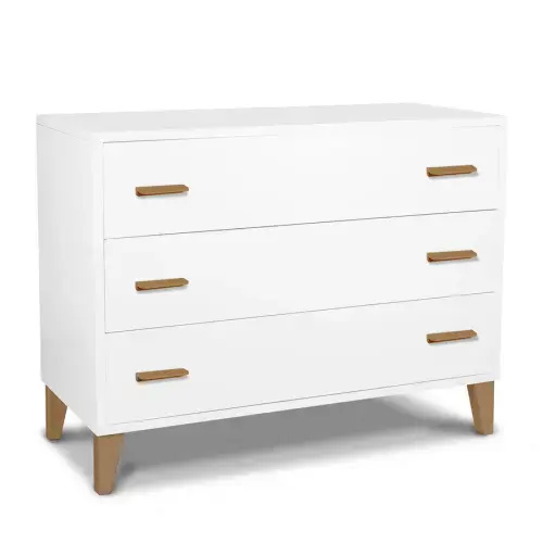 Pali Caravaggio 3 Drawer in White/Walnut