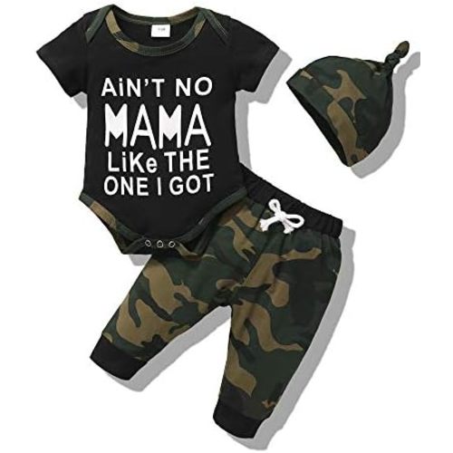 NZRVAWS Newborn Baby Boy Clothes Outfits Letter Prined Romper Pants Set Infant Baby Boy Clothing 0 3 6 9 12 18 Months