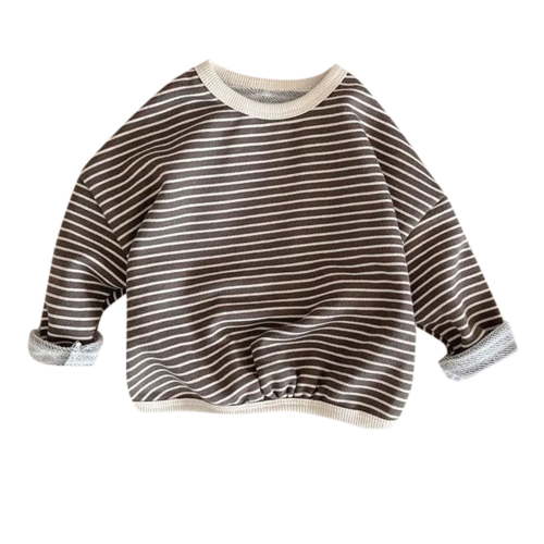 FUZHIQ Boys Striped Long Sleeve T-Shirt Toddler Baby Shirt Spring Summer Casual Top Comfortable Tee Kids Clothing